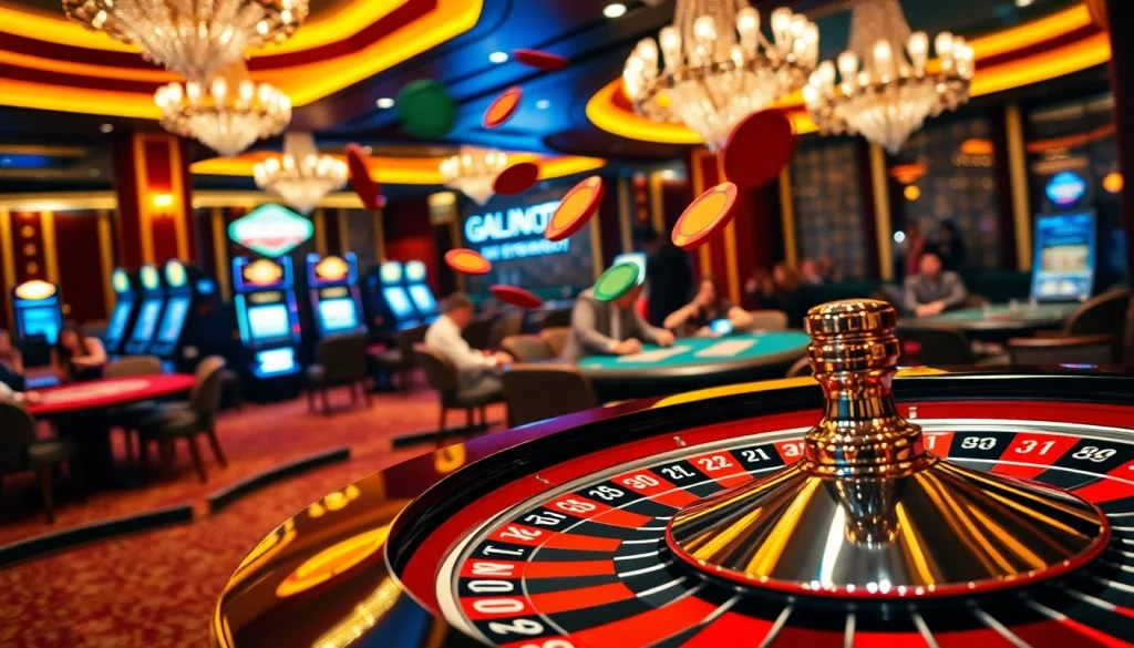 Exciting gambling scene featuring gacor123 roulette wheel and vibrant casino atmosphere.